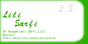 lili sarfi business card